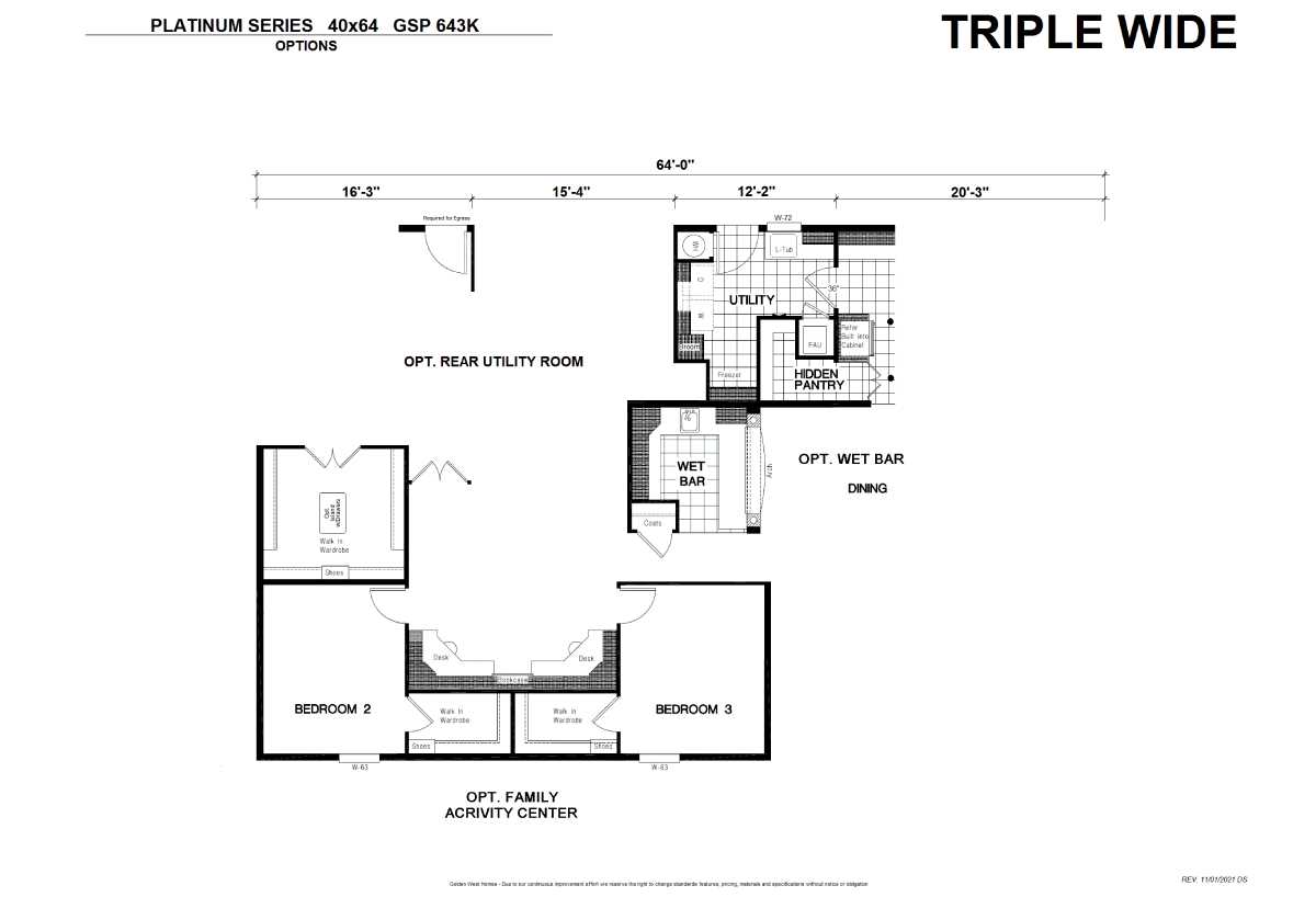 Platinum Series GSP 643K by Golden West Homes Mountain View Homes